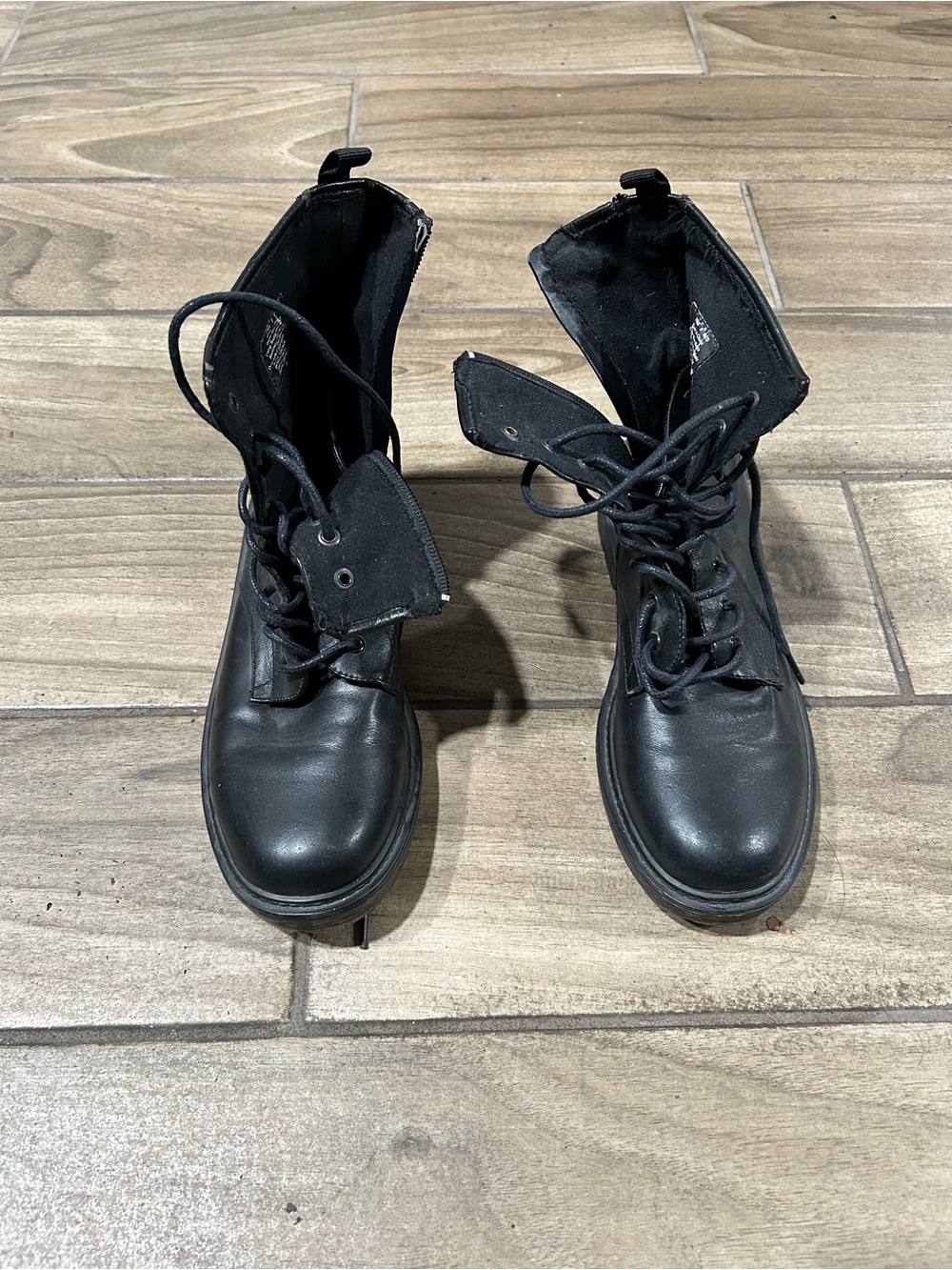 Women’s Black Combat Boots - Lace-Up Military Style
